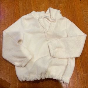 Loft white soft plushy hoodie